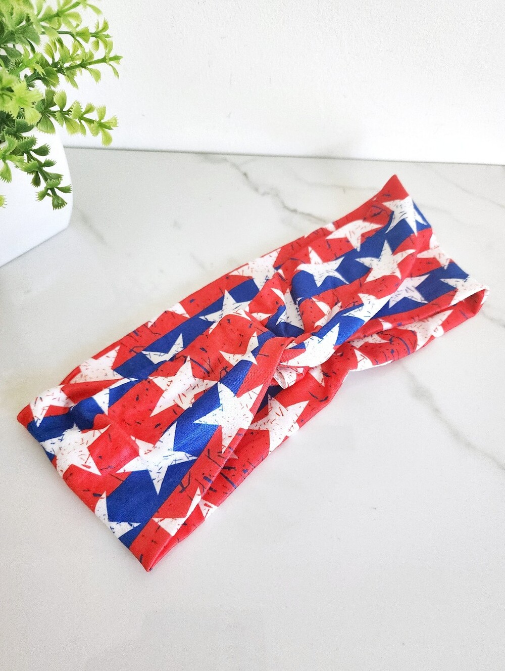 🇺🇲 Patriotic Stars Stripes Headband Red White Blue Stretchy Fourth of July